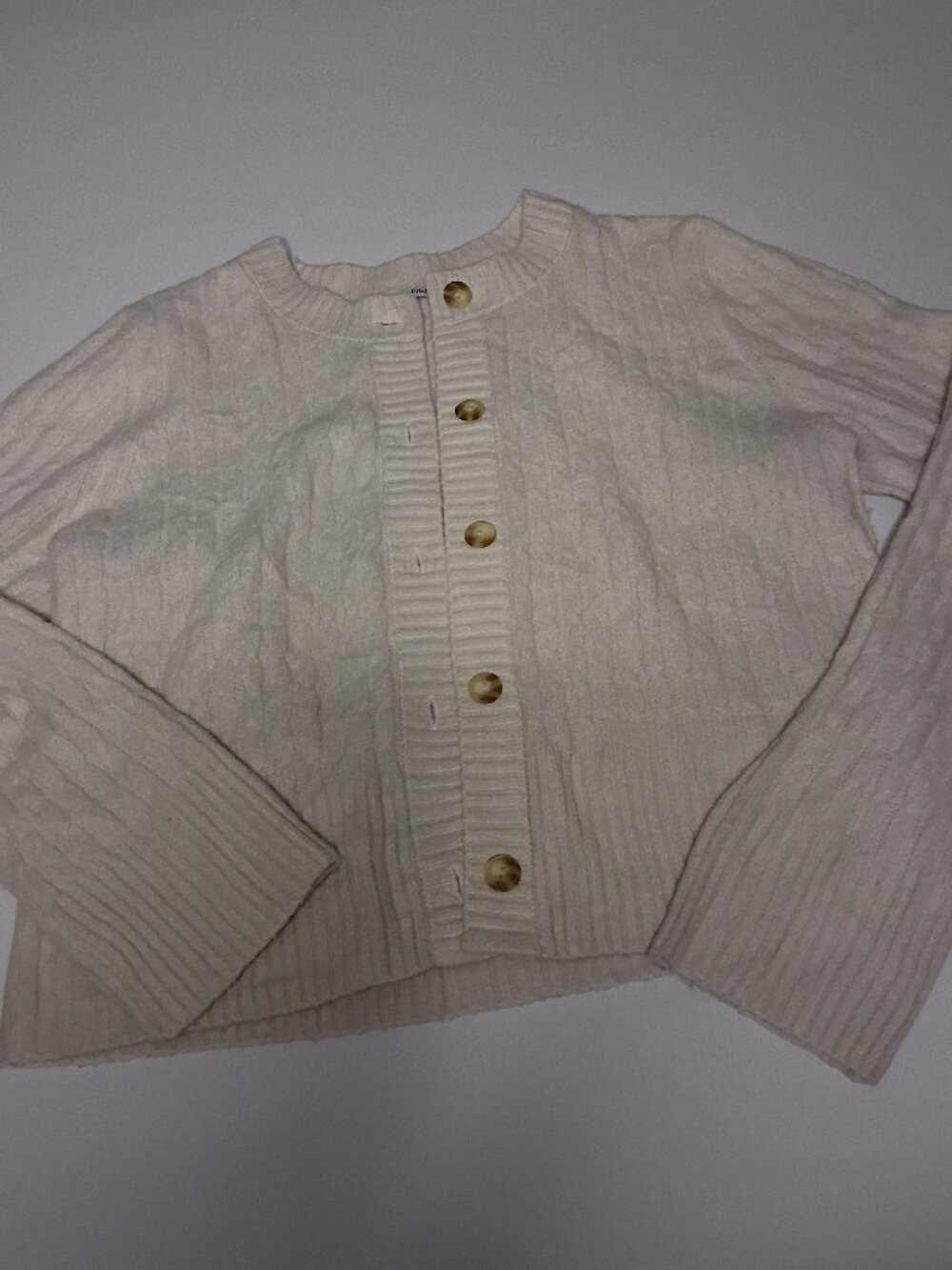 Size Small Abercrombie & Fitch Women’s Cream Button-Up Cardigan